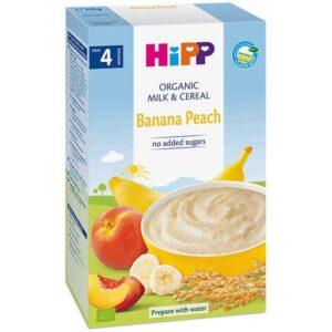غذای کودک ارگانیک شیر موز، هلو و غلات هیپ Hipp