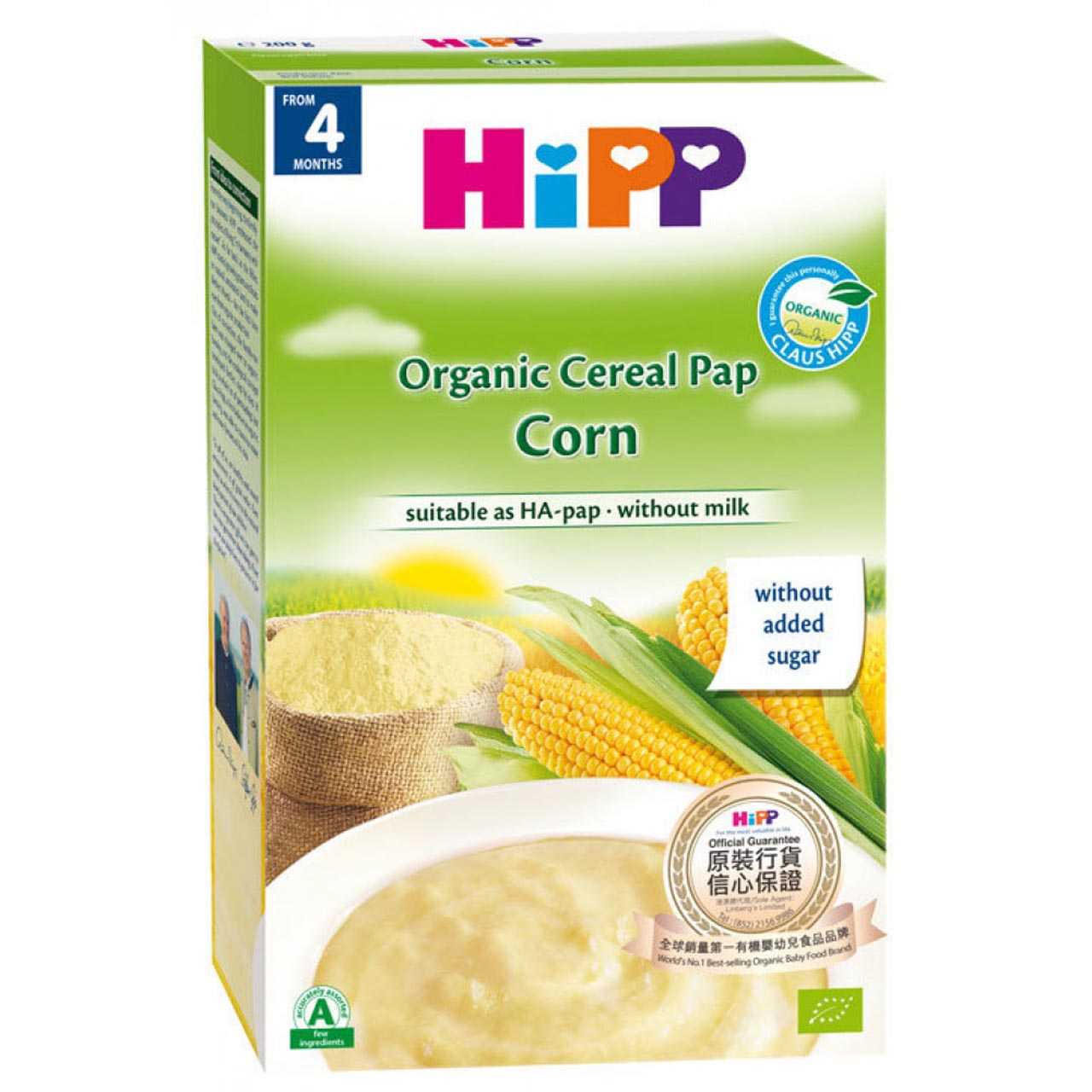غذای کمکی بدون شیر ذرت ارگانیک هیپ Hipp