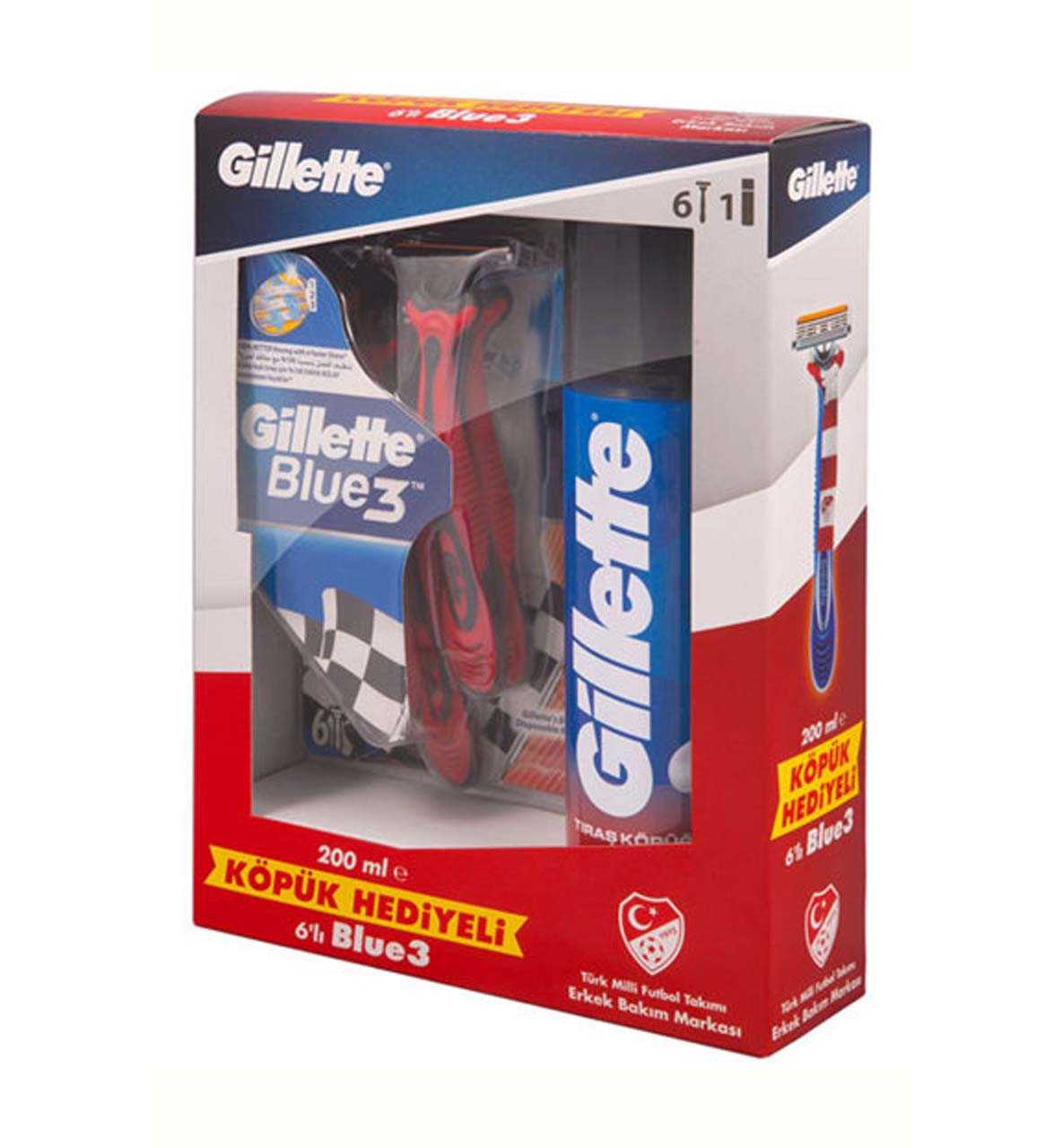 تیغ اصلاح 6 عددی 3 لبه Gillette Blue 3
