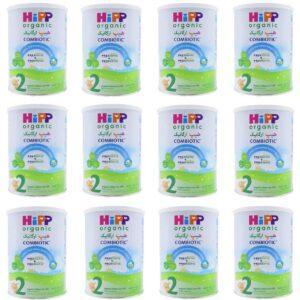 پکیج اقتصادی 12 تایی شیر خشک ارگانیک شماره دو هیپ Hipp