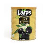 زیتون سیاه لوراس قوطی 800 گرمی loras