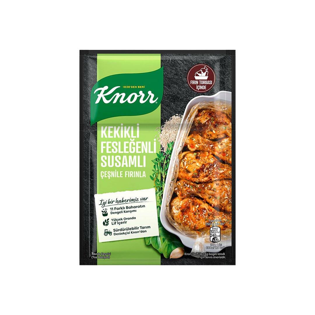 چاشنی مرغ کنور با طعم ریحان و آویشن و کنجد 29 گرمی Knorr