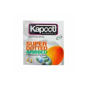 کاندوم سوپر خاردار حلقه ای کاپوت 3 عددی Kapoot Super Dotted & Ribbed