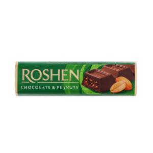 شکلات بار با مغز بادام زمینی ۴۳ گرمی روشن Roshen