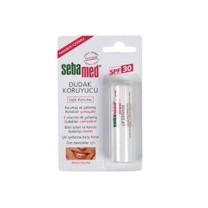بالم لب ترمیم کننده و ضد آفتاب مناسب لب های خشک و ترک خورده Sebamed SPF