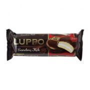 کیک اسفنجی با روکش شکلاتی و فیلینگ مارشمالو لوپو LUPPO