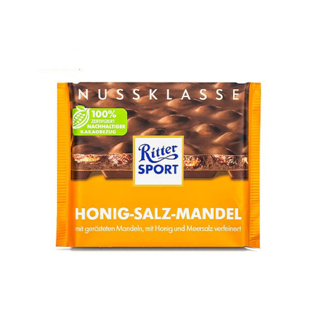 شکلات تخته ای با تکه های بادام عسلی نمکی رپتر اسپرت Ritter Sport