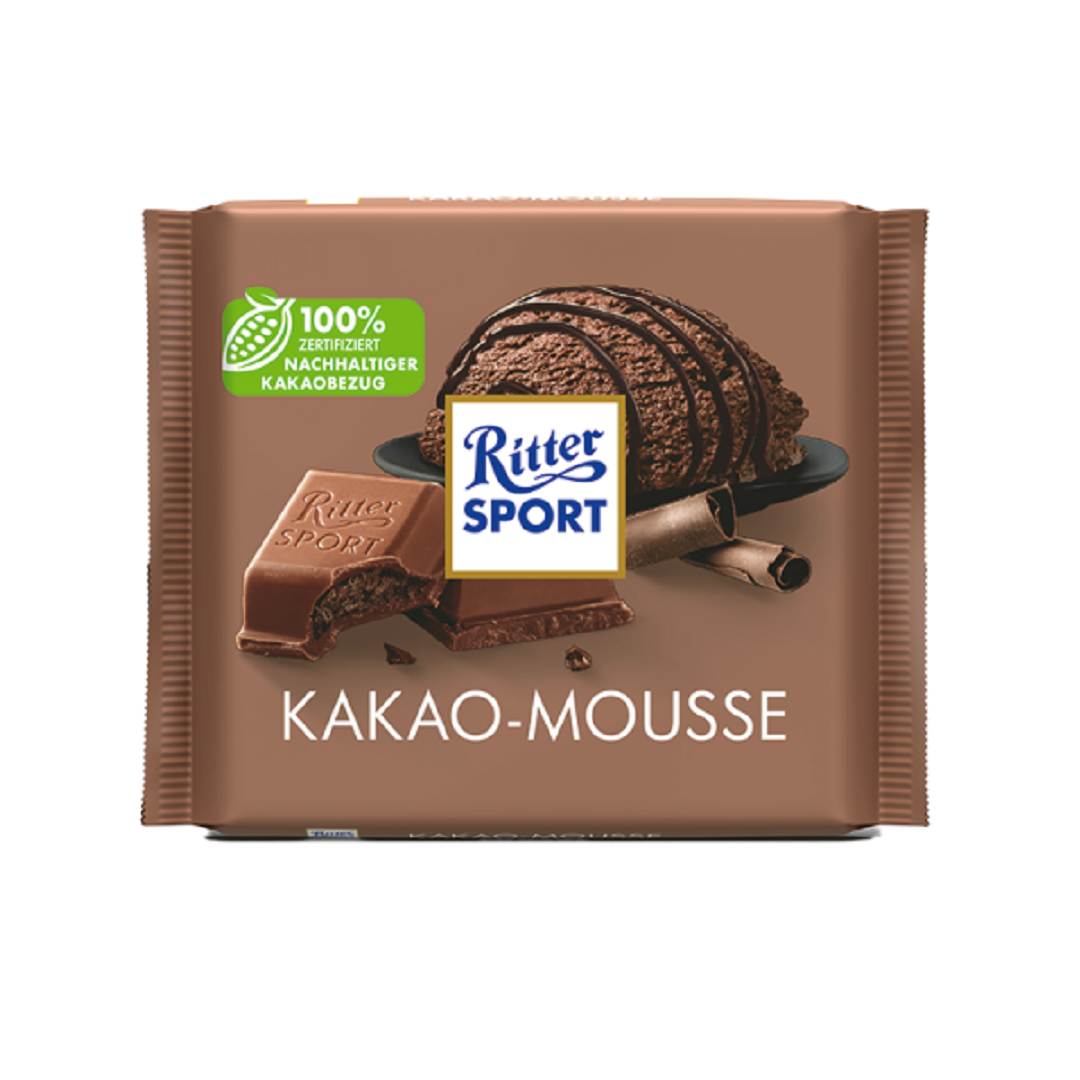 شکلات تخته ای با فیلینگ موس کاکایو اسپرت Ritter Sport